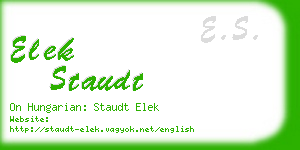 elek staudt business card